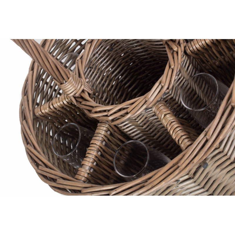 Wicker Drinks Special Event Party Basket