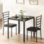 Ensemble de table de salle à manger pour 2 personnes, ensemble de table de salle à manger Ktichen avec 2 chaises pour la cuisine et la salle à manger, ensemble de salle à manger compact pour les petits espaces