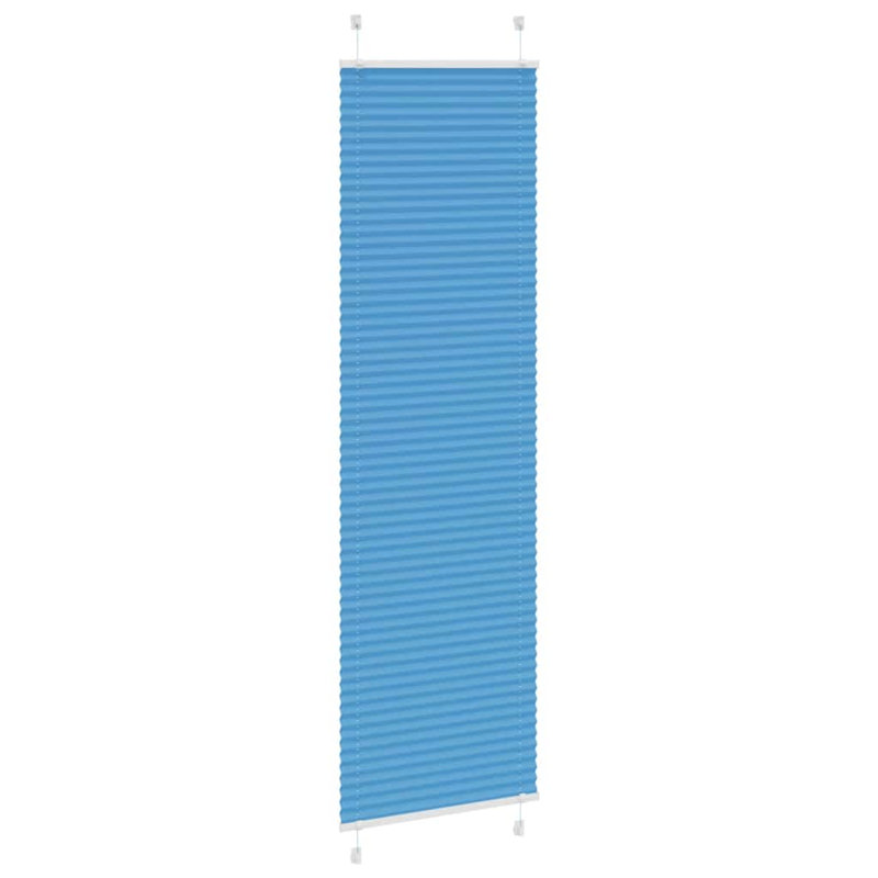 Room Darkening Pleated Blind, Blue, 55cmW x 200cmL