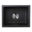 Évier de bar en quartz avec crépine L 13,77 po x l 17,71 po Quartz