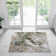 Tapis moderne et abstrait vert doré