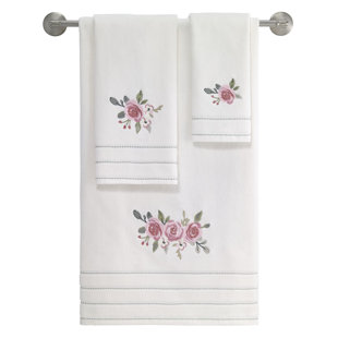 Chrysanthemum Flour Sack Towel - Floral Tea Towels - Pink
