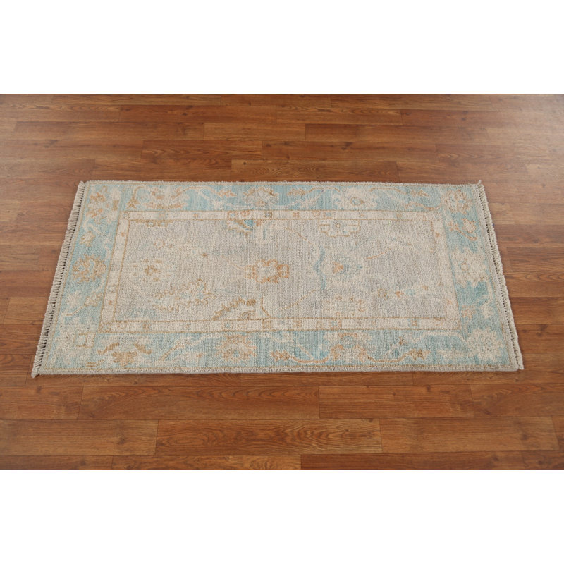 Tapis turc Oushak en laine noué à la main 2X4
