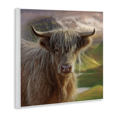 Plaque murale «Butterscotch Highland Cow», conception par Collin Bogle