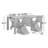 Farrah 70" W Rectangular Plastic 4-Person Patio Dining Set-489421826