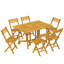 Rectangle Solid Wood Patio Dining Set