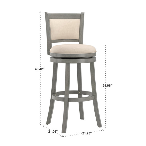 Andover Mills™ Leda Swivel Upholstered Counter Stool & Reviews 