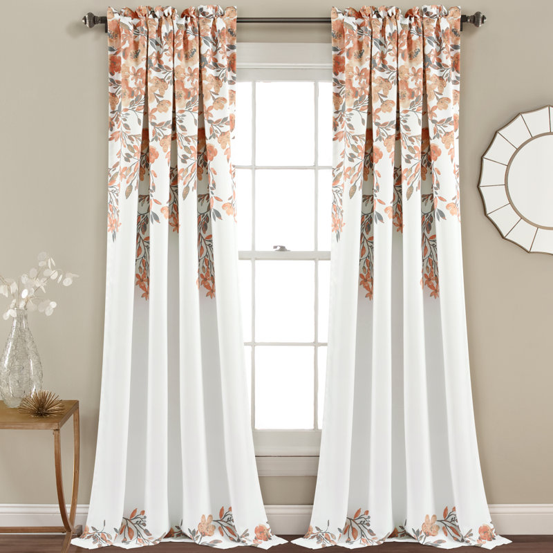 Semi Sheer Curtain Pair, 52"W x 84"L, Blush
