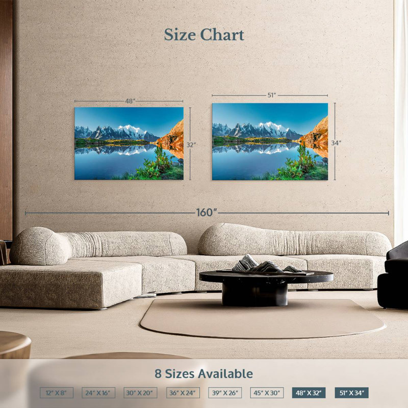 Alvord Lac Blanc And Mont Blanc Scene, 34" H x 51" W