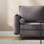 Compact Faux Linen Upholstered Loveseat With Wooden Legs-88754057