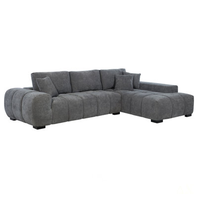 Canapé modulaire rembourré gris anthracite Plather