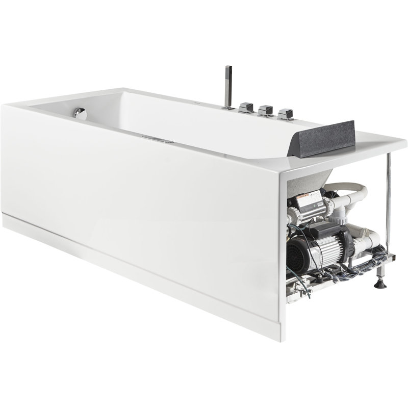 70.5'' x 31.5'' Whirlpool Acrylic Bathtub with Faucet