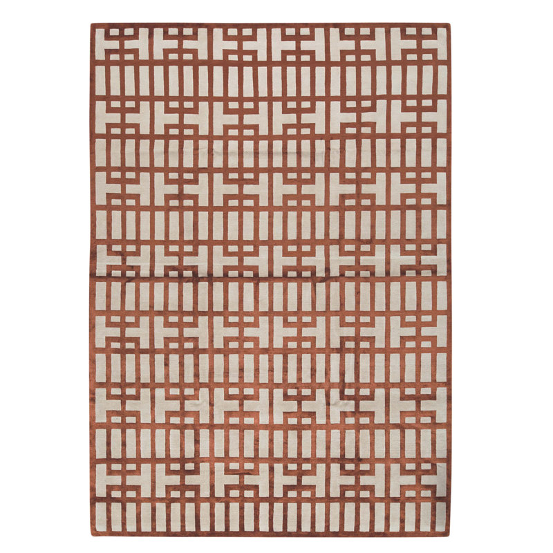 Tapis rectangulaire noué à la main