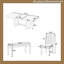 Ensemble de salle à manger 5 pièces avec chaises rembourrées en similicuir, table carrée compacte-936751580-936751581
