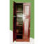 Louvered 4 - Door Solid Wood Armoire
