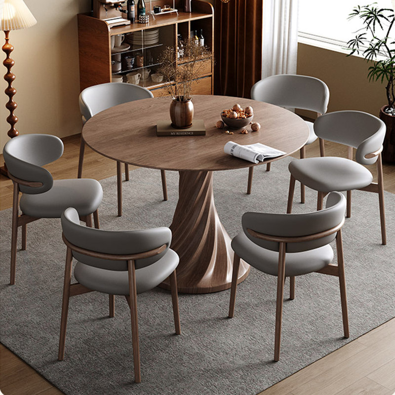 Ensemble de table de salle à manger en bois massif de style ancien, H 29,5 po x L 47,2 po x l 47,2 po