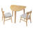 Modern Triangular Table Set with Curved Chairs-1524728153