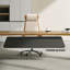 Bureau de direction rectangulaire en bois massif brun clair + acrylique-1597461226-1597461204