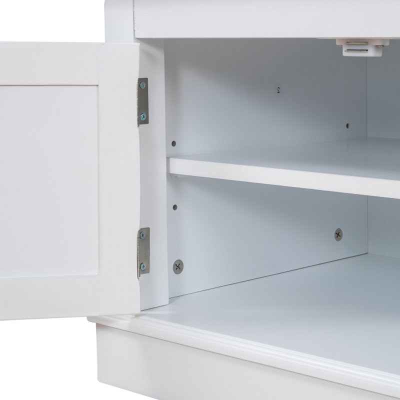 Banc de rangement pour chaussures 43 po avec banc d'entrée, Blanc