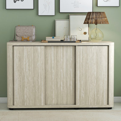 Caomhan Modern Sliding Door 16 Pair Shoe Cabinet