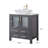 Kenyla 30''Dark Gray Vessel Modern Single Bathroom Vanity with Ceramic Vanity Top