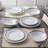 Noritake Austin Platinum Set of 4 Dinner Plates, 10-1/2"