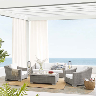 Ensemble de mobilier d'extérieur en rotin 4 pièces Conway Sunbrella