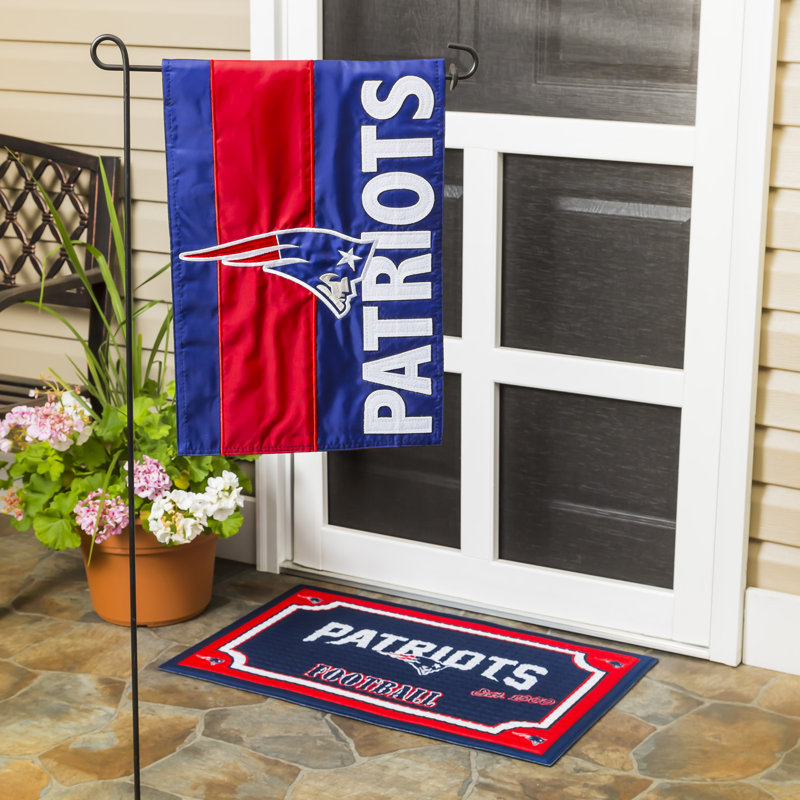 Drapeau maison en polyester 2 côtés nfl, H 18 po x l 12,5 po, New England Patriots