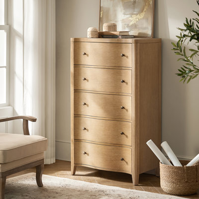 Commode à 5 tiroirs Elfine Sabise Farmhouse Modern H 52,75 po
