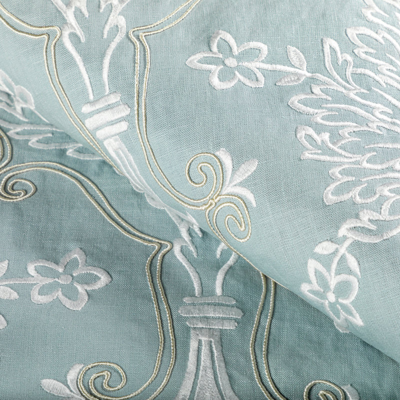 Arcadia Hayes Embroidery Fabric, Blue