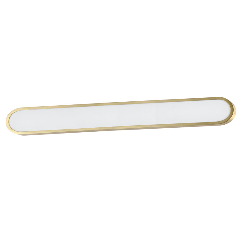 Single Dimmable LED Bath Bar, Gold/White