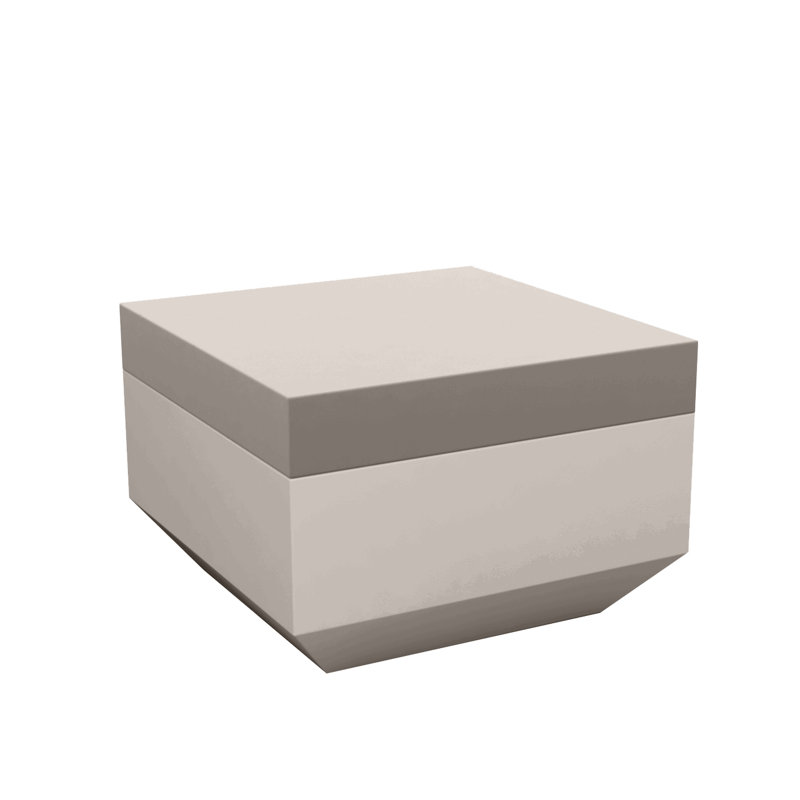 Vela - Resin Ottoman - 23.5"x23.5" - Basic, Taupe