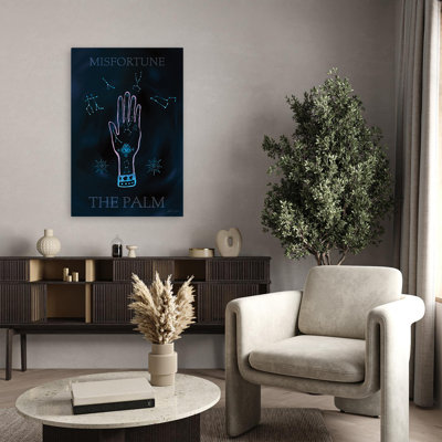 Mystical Fortune V - Mystical Black Blue Celestial Art