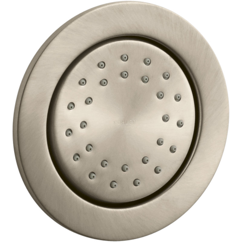 2 gpm WaterTile Round 27-Nozzle Body Spray 2.0 gpm with Stimulating Spray and Katalyst Air-Induction Technology