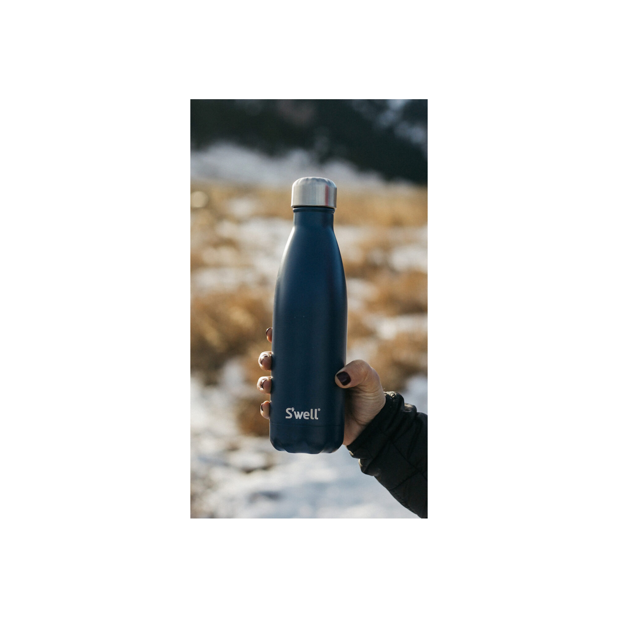 S'well Stainless Steel Triple-Layered Vacuum-Insulated Water Bottle, 17.oz, Azurite