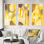 «Mustard Yellow Dreams Retro Watercolor IV», ensemble d'art moderne de style Mid-Century de 3 pièces-134659245-134659250