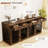 86.7" Double Dog Crates Furniture, Large Farmhouse Dog Kennel With 4 Drawers As Tv Stand, Heavy Duty Dog Cage For 2 Large Dogs-1505719331