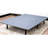 X Series Upholstered Platform Twin - 14.08 In. Height, Black + Gray, 6 Adjustable Legs, Holds 1000 Lbs, Quick Install Foundation Gray Upholstery, 74.96 Depth, Supports Foldable-1252975025