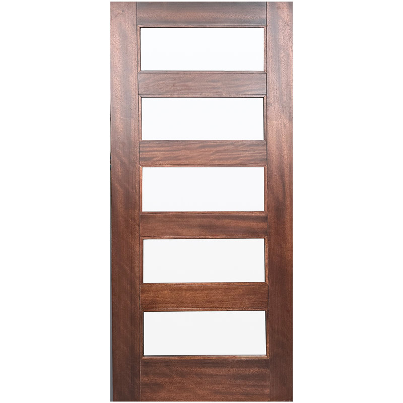 Porte d'entrée en bois brut, Transparent, H 80 po x l 36 po x P 1,75 po
