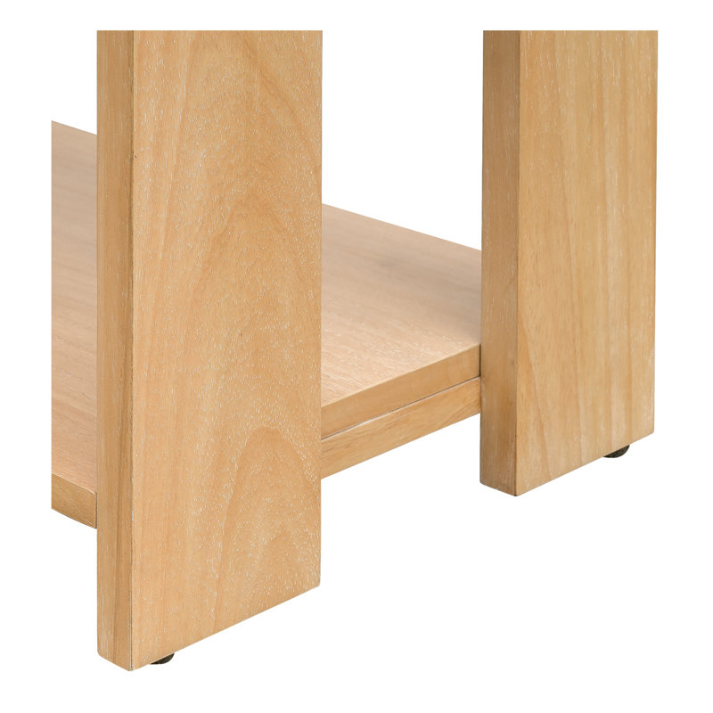 Jameson 1-Drawer Nightstand with Curved Silhouette and Open Shelf