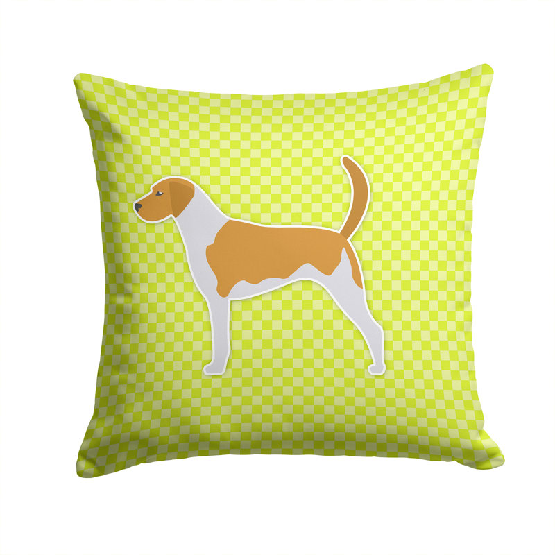 Coussin intérieur/extérieur american foxhound, H 14 po x l 14 po x P 3 po, Vert