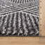 Tapis à poils longs à motif géométrique abstrait gris anthracite foncé - velours moyen, durable et élégant-1278771415