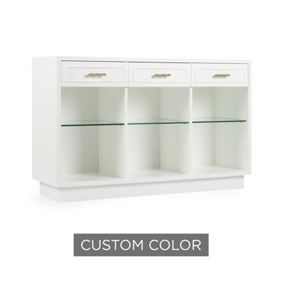54'' Solid Wood Top Console Table
