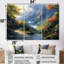 Nature, gloire de montagne, sentier, fleurs printanières, ensemble de salon d'art mural campagne-1900070149-1900070155
