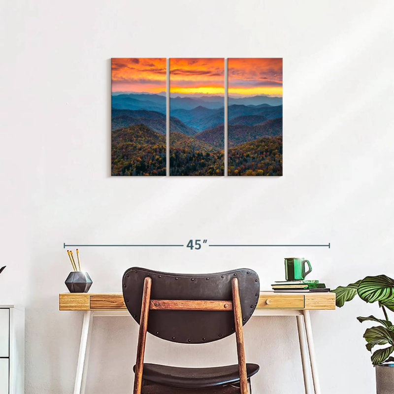 Ensemble de 3 pièces Blue Ridge Parkway, H 20 po x l 33 po x P 1,25 po