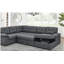 Canapé-lit modulaire en U en mélange de lin (lit escamotable) avec méridienne de rangement-1560993066