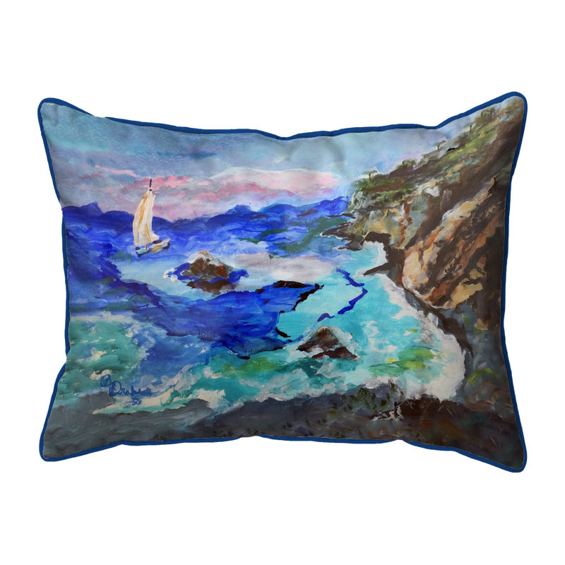 Housse et insert de coussin décoratif rectangulaire en polyester pour l'extérieur, H 11 po x l 14 po