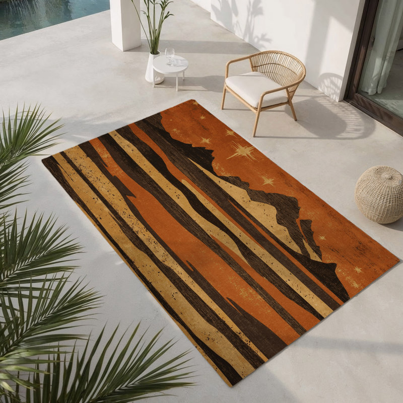 Ember Plains Indoor And Outdoor Area Rug, Rectangle 1'6" x 2'6"