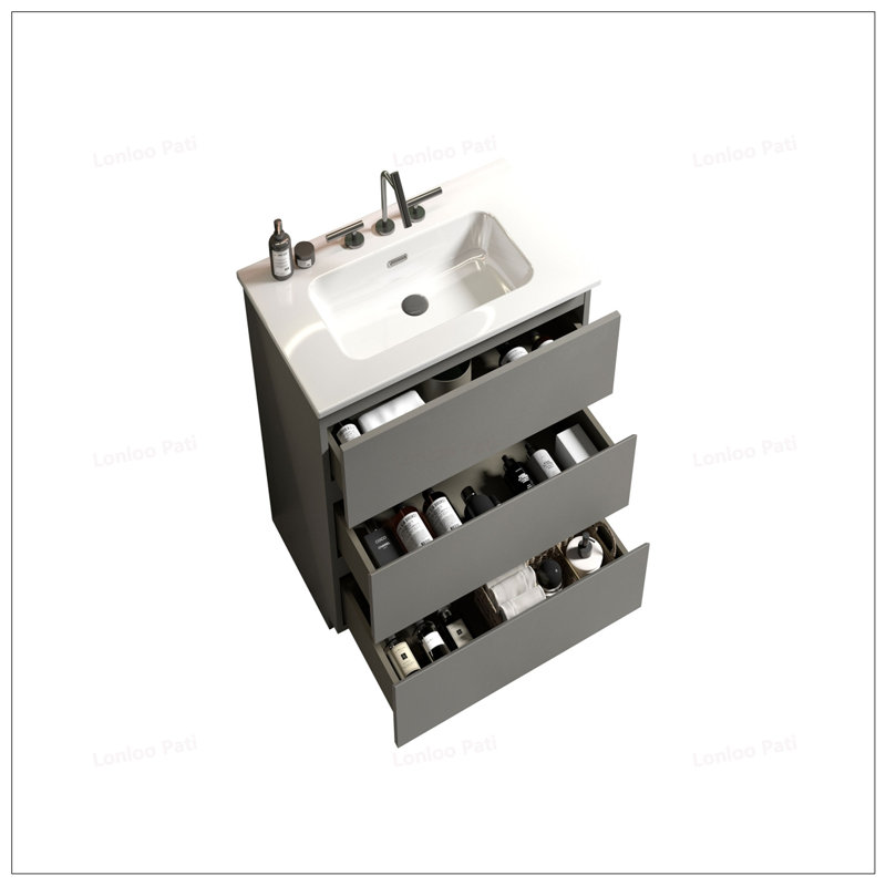 Meuble-lavabo 24 po avec lavabo 3 trous