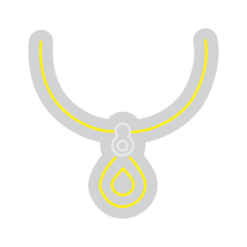  | Collier en forme de néon | Fabriqué avec un tube néon incassable flexible de haute qualité qui émet une lueur brillante et constante pendant plus de 50 000 heures sans décoloration ni scintillement | 23 x 23 | Jaune